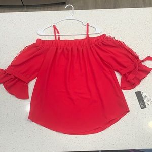Beautiful Pink off the shoulder top. Size Medium
